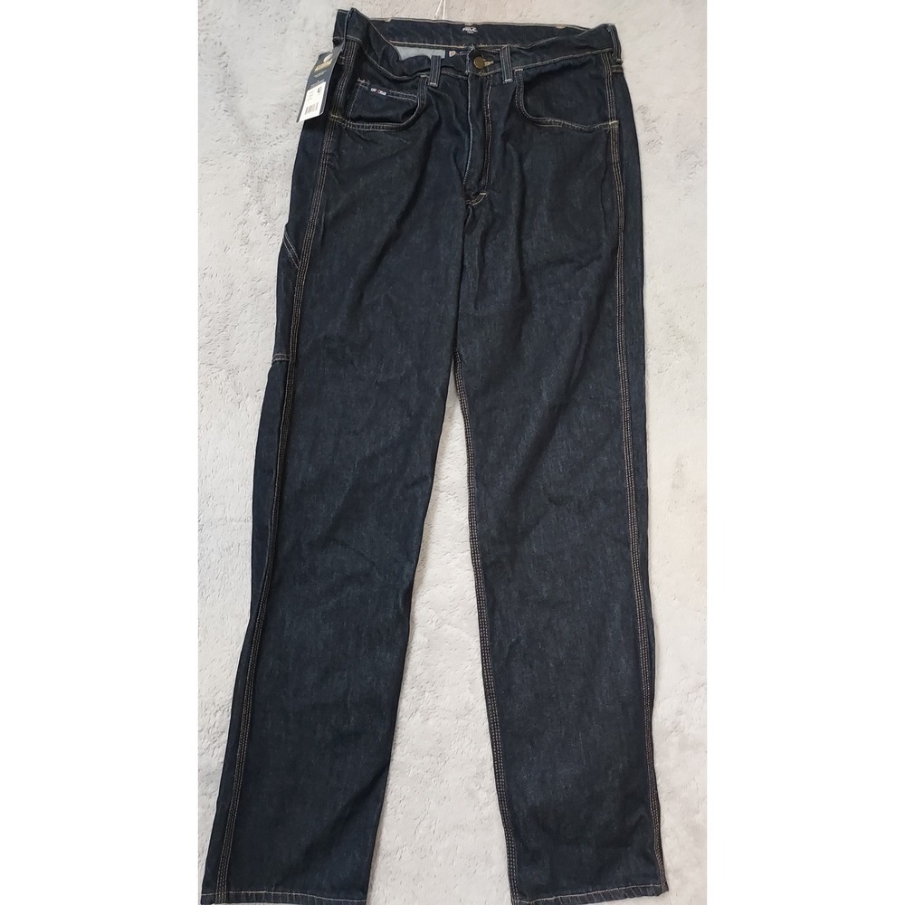 NEW Tyndale Jeans Mens 32x36 Workwear FR Flame Resistant Denim Blue Welder Dark